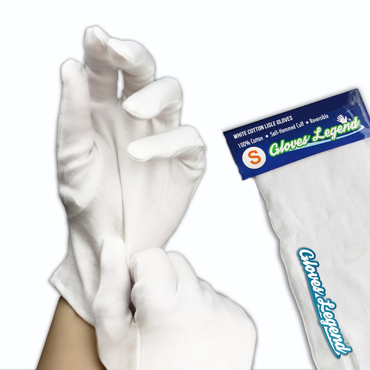 60 Pairs (120 Gloves) - Gloves Legend White Cotton Moisturizing Parade Jewelry Silver Costumes Inspection Gloves - Size S~XL